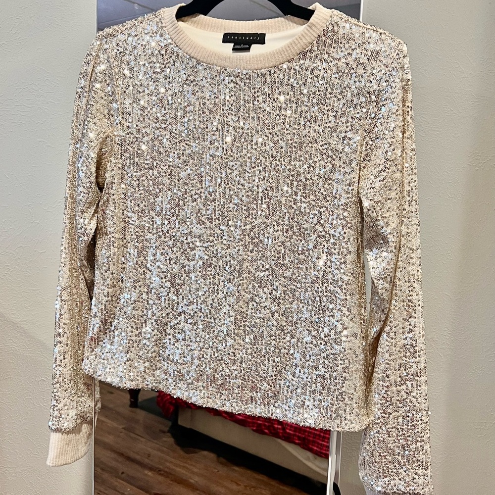 Sanctuary Sparkle Together Top Champagne